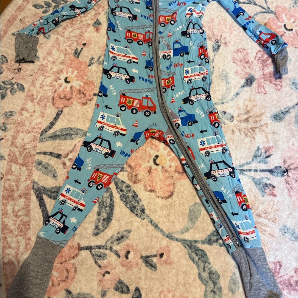 Little Sleepies Blue and Gray Footies One Piece